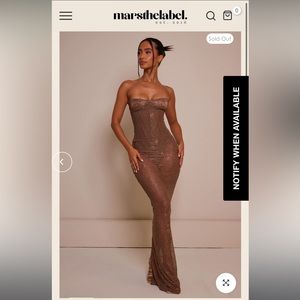 Mars the Label sheer lace corset dress